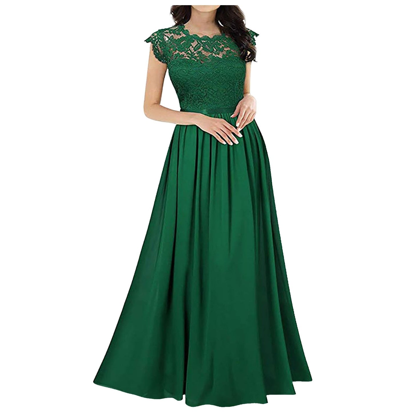 Funki Findz | Dresses | Women's Long Floral Lace Evening Dress