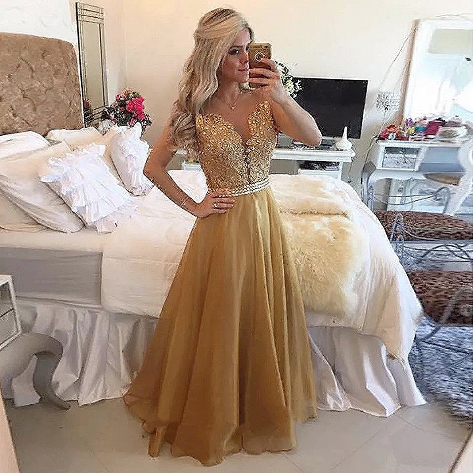 Funki Findz | Dresses | Women's Chiffon Beaded Prom Dress