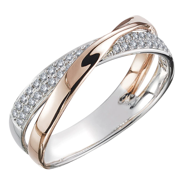 Funki Findz | Rings | Women's Two Tone X Cross Ring