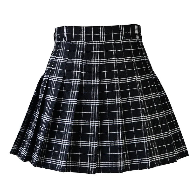 Funki Findz | Skirts | Women's Harajuku Preppy Plaid Mini Skirts