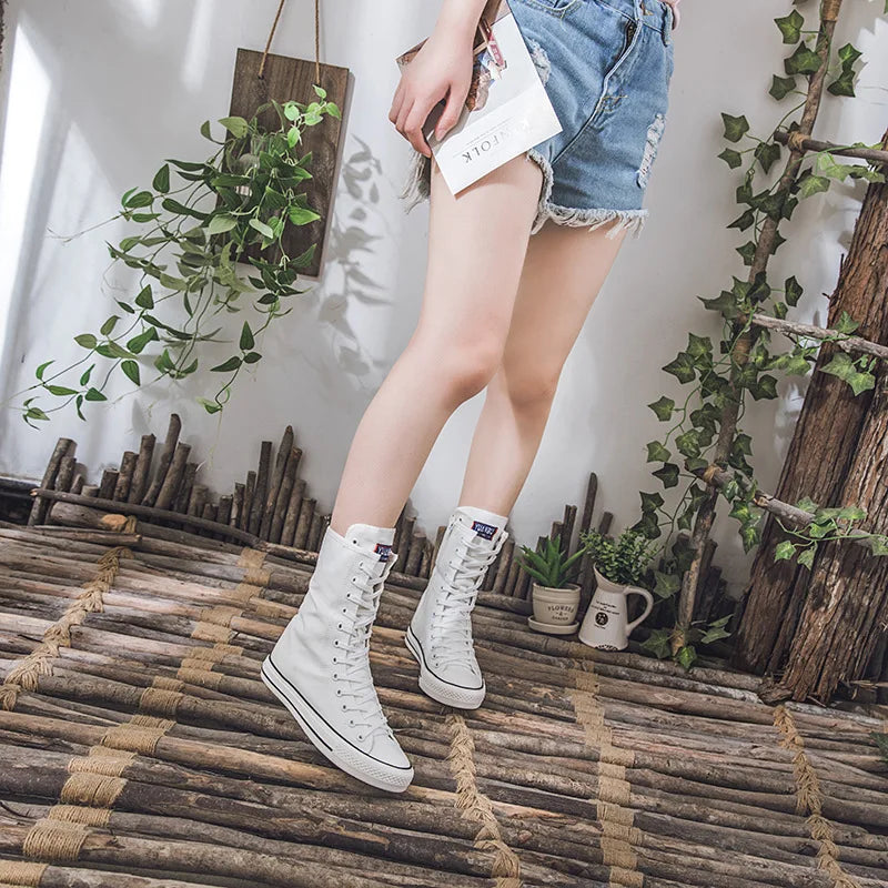 Funki Findz | Boots | Women's Men's Canvas Mid-Calf Sneakers