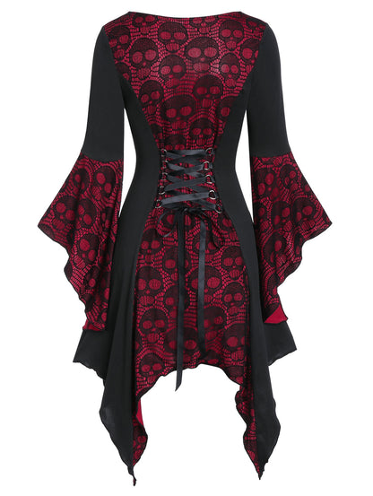 Funki Findz | Shirts | Women's Steampunk Skull Design Tunic Top