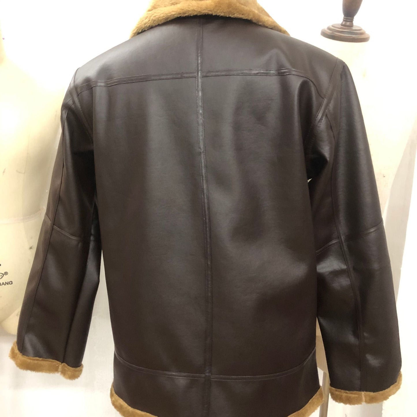 Funki Findz | Jackets | Men's Warm Faux Fur and Leather Jacket