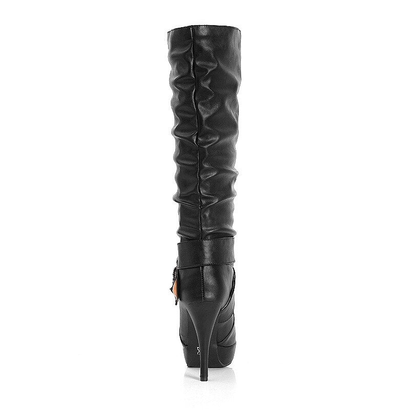 Funki Findz | Boots | Women's Knee High Platform Stiletto Boots