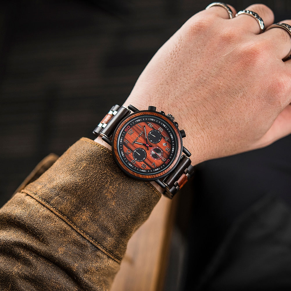 Funki Findz | Watches | Men's Wooden Quartz Wrist Stop Watch