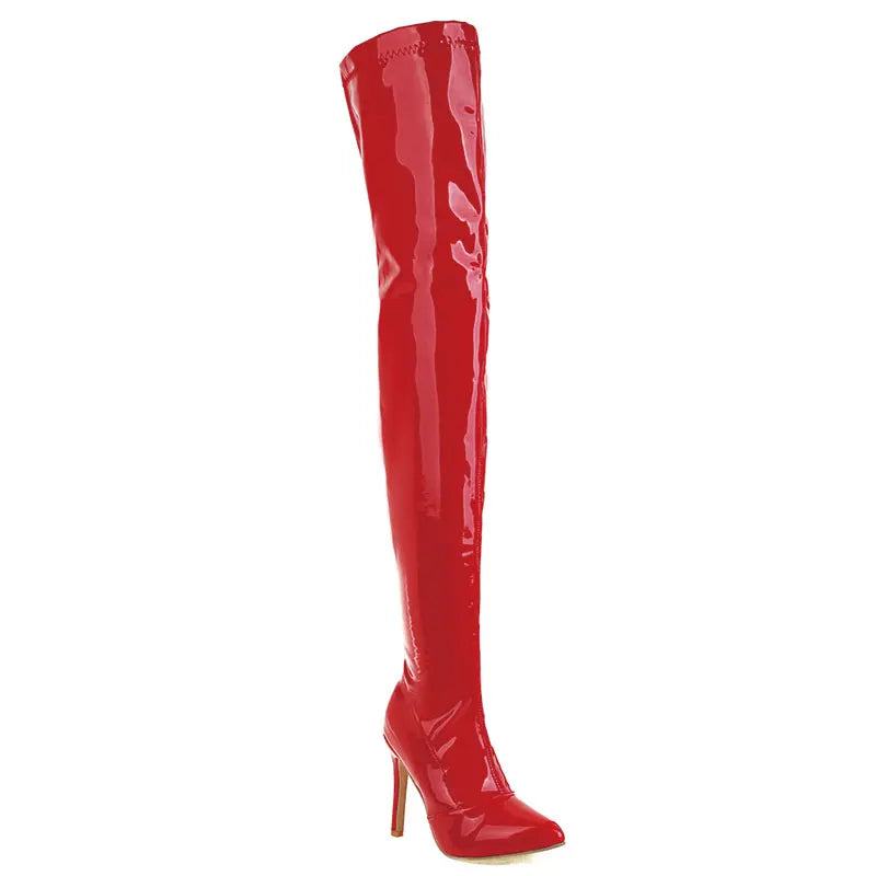 Funki Findz | Boots | Women's Over Knee Patent Stiletto Boots