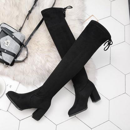 Funki Findz | Boots | Women's Thigh High Block Heel Boots 4|6|8