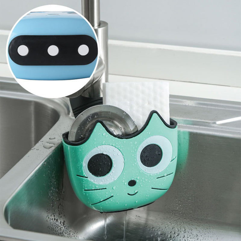Funki Findz | Sink Caddies | Cute Cat Faucet Bath Sponge Holder | 3 Pcs