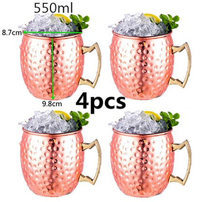 Funki Findz | Mugs | Moscow Mule 550ml Copper Mug Set Of 4