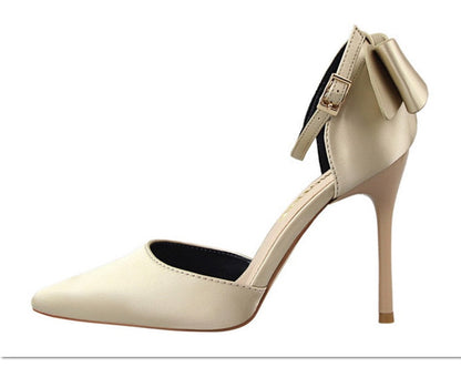 Funki Findz | Shoes | Women's Elegant Silk Bow Stiletto Pumps