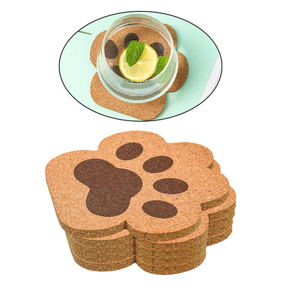 Funki Findz | Coasters | Cute Cat Paw Cork Coasters 5 Pcs