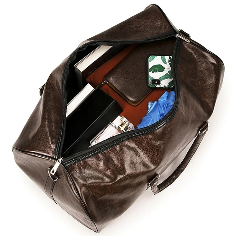 Funki Findz | Bags | Travel Bags | Faux Leather Overnight Bag
