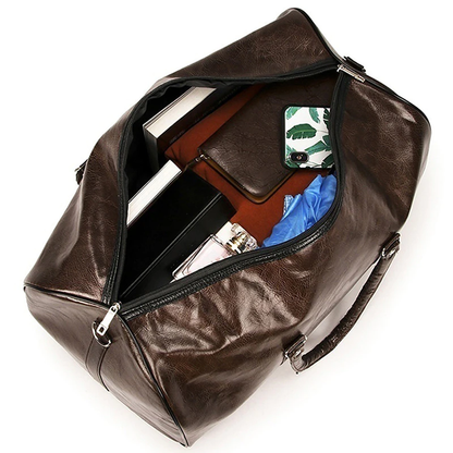 Funki Findz | Bags | Travel Bags | Faux Leather Overnight Bag