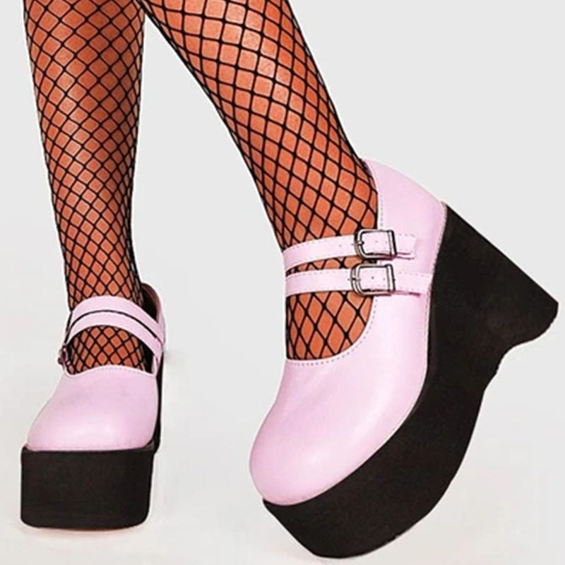 Funki Findz | Shoes | Women's Platform Wedge High Mary Janes