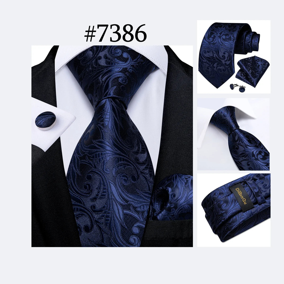 Funki Findz | Neckties | Men's 3Pcs Paisley Wedding Tie Sets