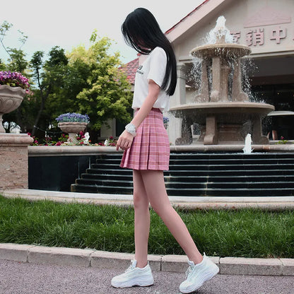 Funki Findz | Skirts | Women's Harajuku Preppy Plaid Mini Skirts