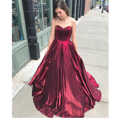 Funki Findz | Dresses | Women's Elegant Long Full Satin Gown