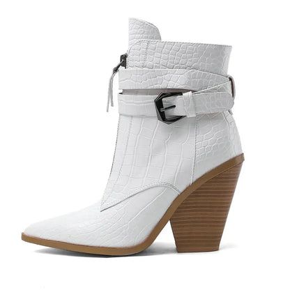 Funki Findz | Boots | Women's Pointed Toe Zip Up Ankle Boots