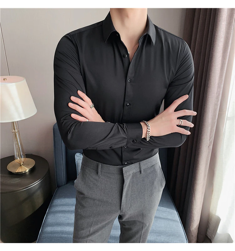 Funki Findz | Shirts | Men's Slim Fit British Style Dress Shirt 7XL