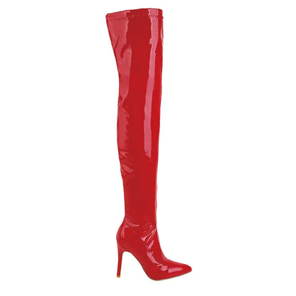 Funki Findz | Boots | Women's Over Knee Patent Stiletto Boots