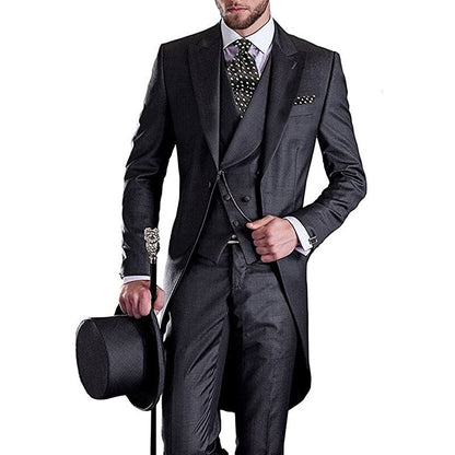 Funki Findz | Suits | Men's Custom 3 Pcs Grooms Suit | Tailcoat
