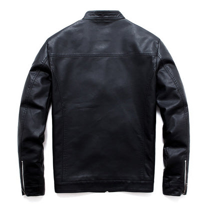 Funki Findz | Jackets | Men's Faux Leather Stand Collar Jacket