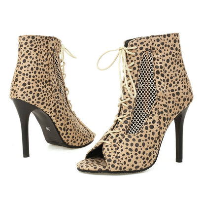 Funki Findz | Boots | Women's Open Toe Lace Up Granny Boots