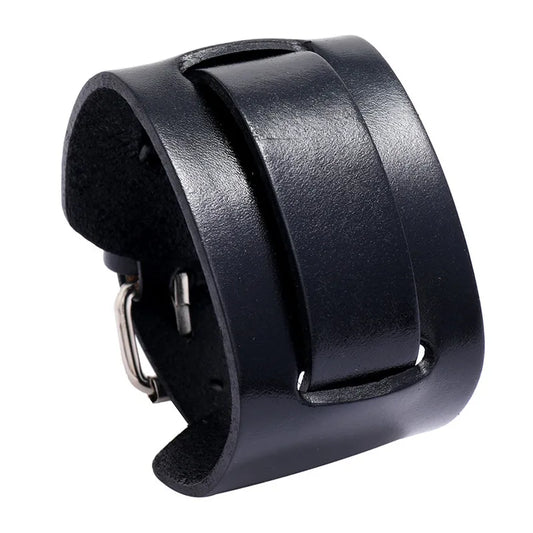 Funki Findz | Bracelets | Men's Wide Leather Punk Wristbands