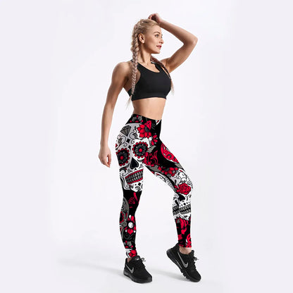 Funki Findz | Pants | Women's Fitness Leggings | Skull, Web, Swirl