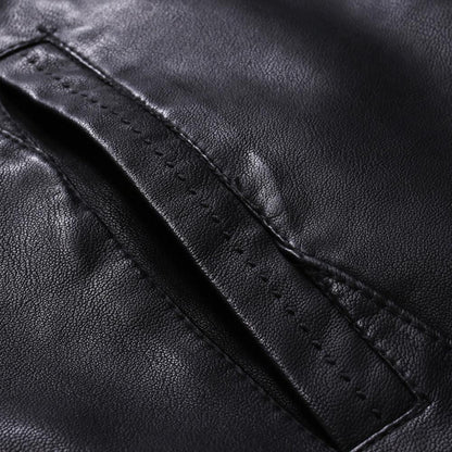 Funki Findz | Jackets | Men's Faux Leather Stand Collar Jacket