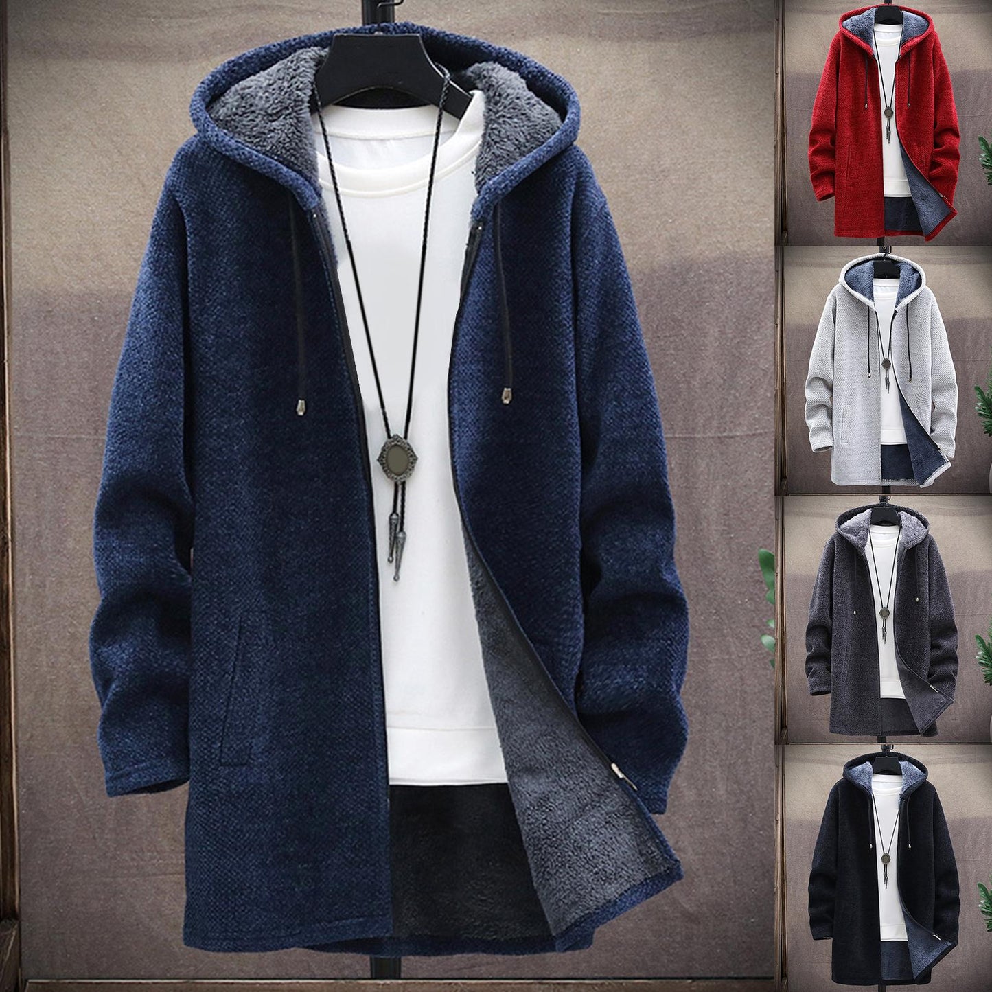 Funki Findz | Jackets | Men's Long Sleeve Plush Zip Up Hoodie