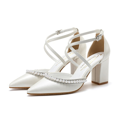 Funki Findz | Shoes | Women's Pearl Rhinestone Bridal Shoes