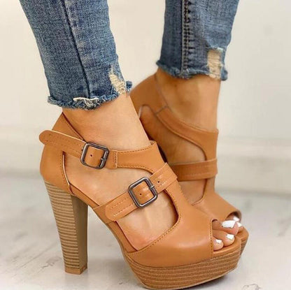 Funki Findz | Shoes | Women's Strappy High Peep Toe Sandals