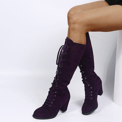 Funki Findz | Boots | Women's Suede Lace Up Steampunk Boots