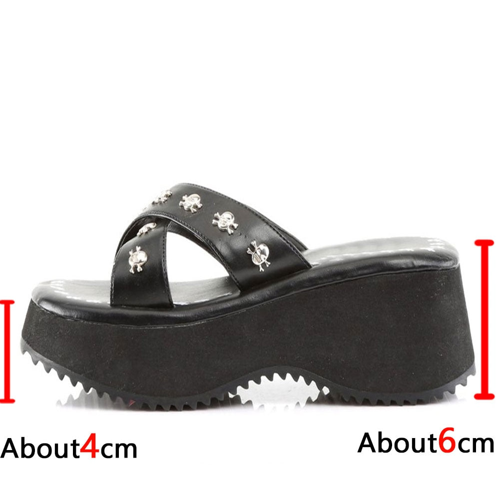 Funki Findz | Shoes | Women's Gothic Platform Wedge Sandals