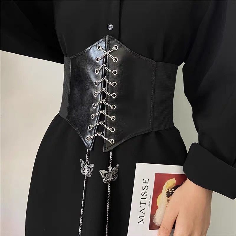 Funki Findz | Belts | Women's Goth Under Bust Cincher Belt