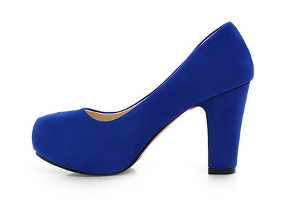 Funki Findz | Shoes | Women's Faux Suede High Chunky Heels