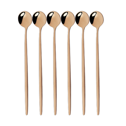 Funki Findz | Spoons | Stainless Steel Long Handled Spoons 6Pc