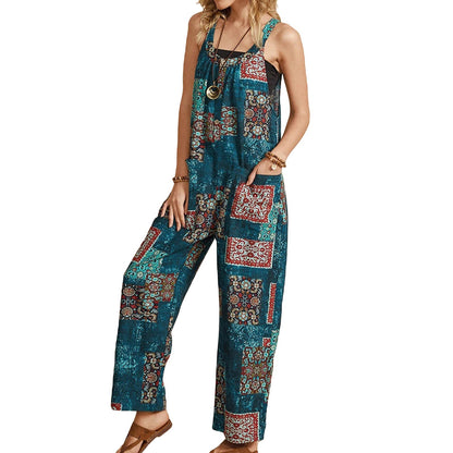 Funki Findz | Pants | Women's Boho Loose Fit Wide Leg Romper