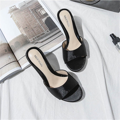 Funki Findz | Shoes | Women's Low Heeled Bridal Satin Slides