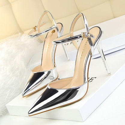 Funki Findz | Shoes | Women's Shiny Patent High Heel Slingback