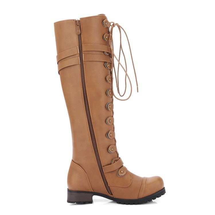 Funki Findz | Boots | Women's Knee High Steampunk Flat Boots