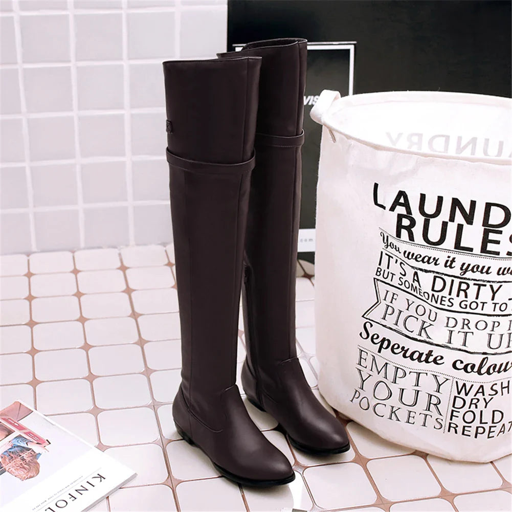 Funki Findz | Boots | Women's Over-The-Knee-High Flat Boots