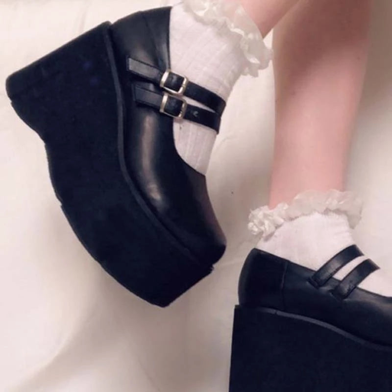 Funki Findz | Shoes | Women's Platform Wedge High Mary Janes