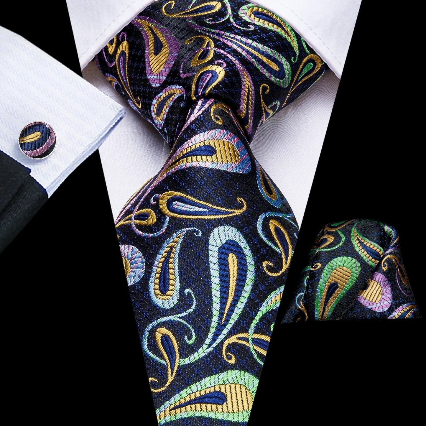 Funki Findz | Neckties | Men's 100% Silk Luxury 3Pcs Tie Sets