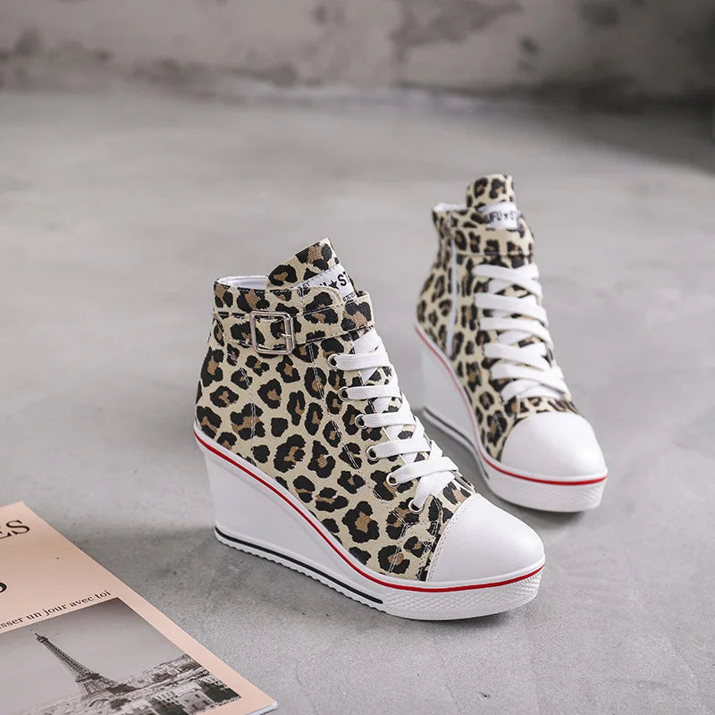 Funki Findz | Boots | Women's High Top Platform Wedge Sneaker