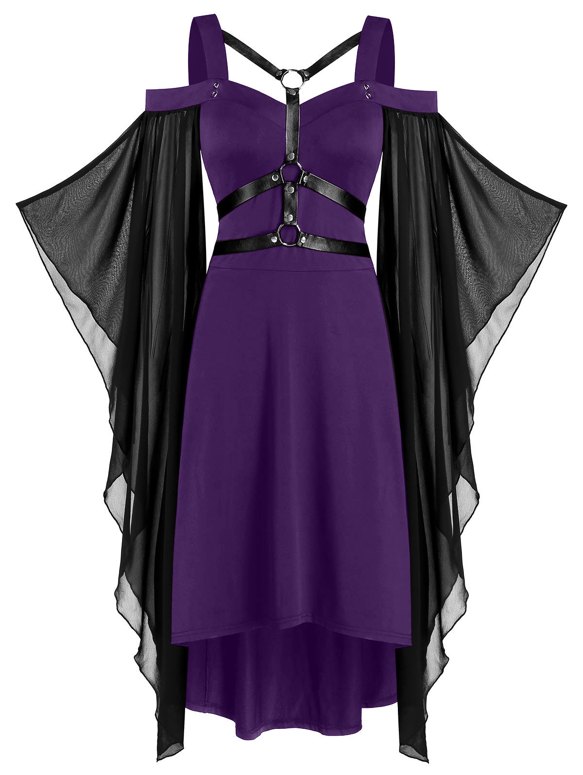 Funki Findz | Dresses | Women's Gothic Leather Strap Dress
