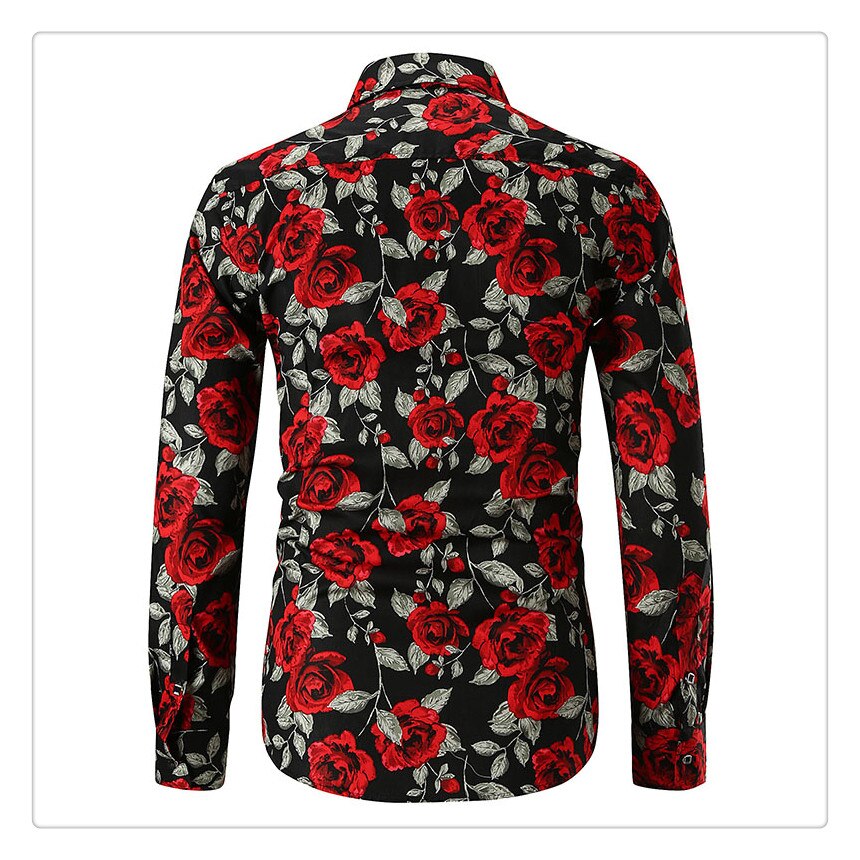 Funki Findz | Shirts | Men's Floral Print Long Sleeved Dress Shirt