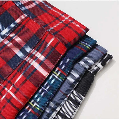 Funki Findz | Skirts | Women's Short Pleated Plaid Skirts | A-line