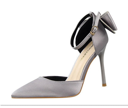 Funki Findz | Shoes | Women's Elegant Silk Bow Stiletto Pumps
